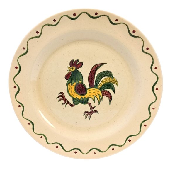 Metlox Poppytrail Vernon 12" Chop Plate California Provincial Rooster 1956-82 - Picture 1 of 4